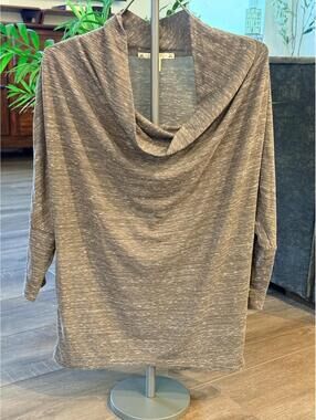 Soft Joie Cowl Neck Lightweight Pullover Top, Made in USA - Grey Size XS